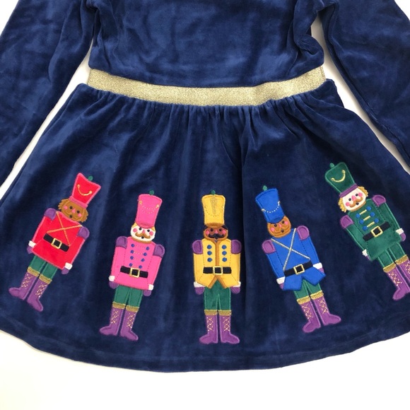 NWOT Mini Boden Velour Appliqué Dress - Picture 6 of 7